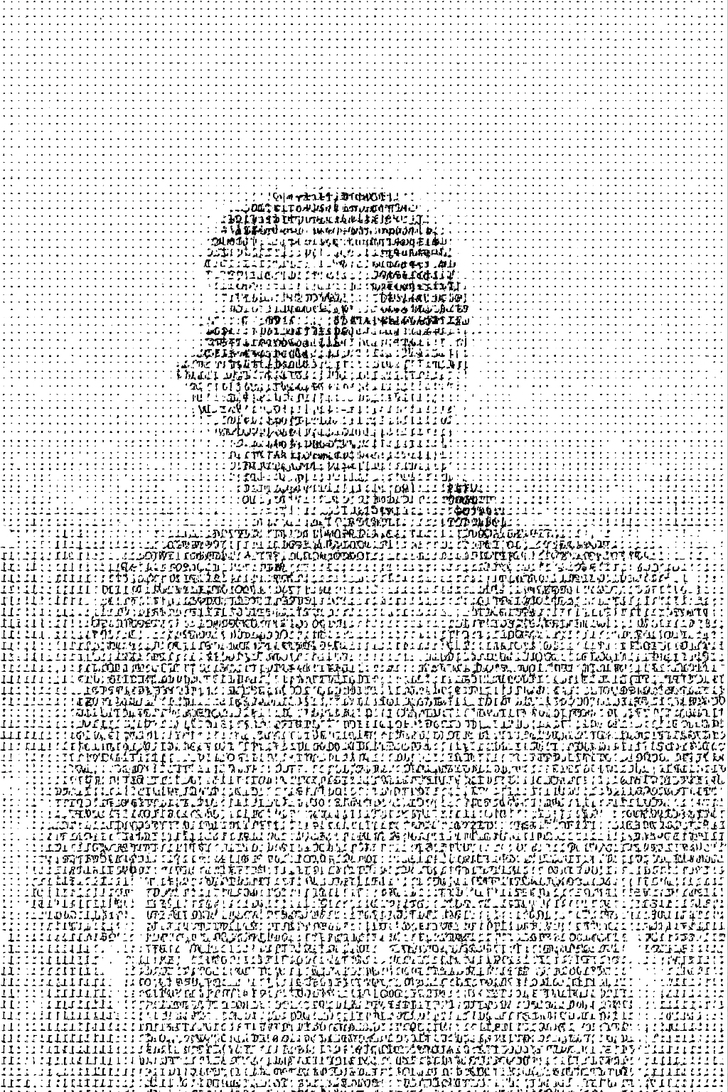 Portrait of Phil Cherner rendered as ASCII art